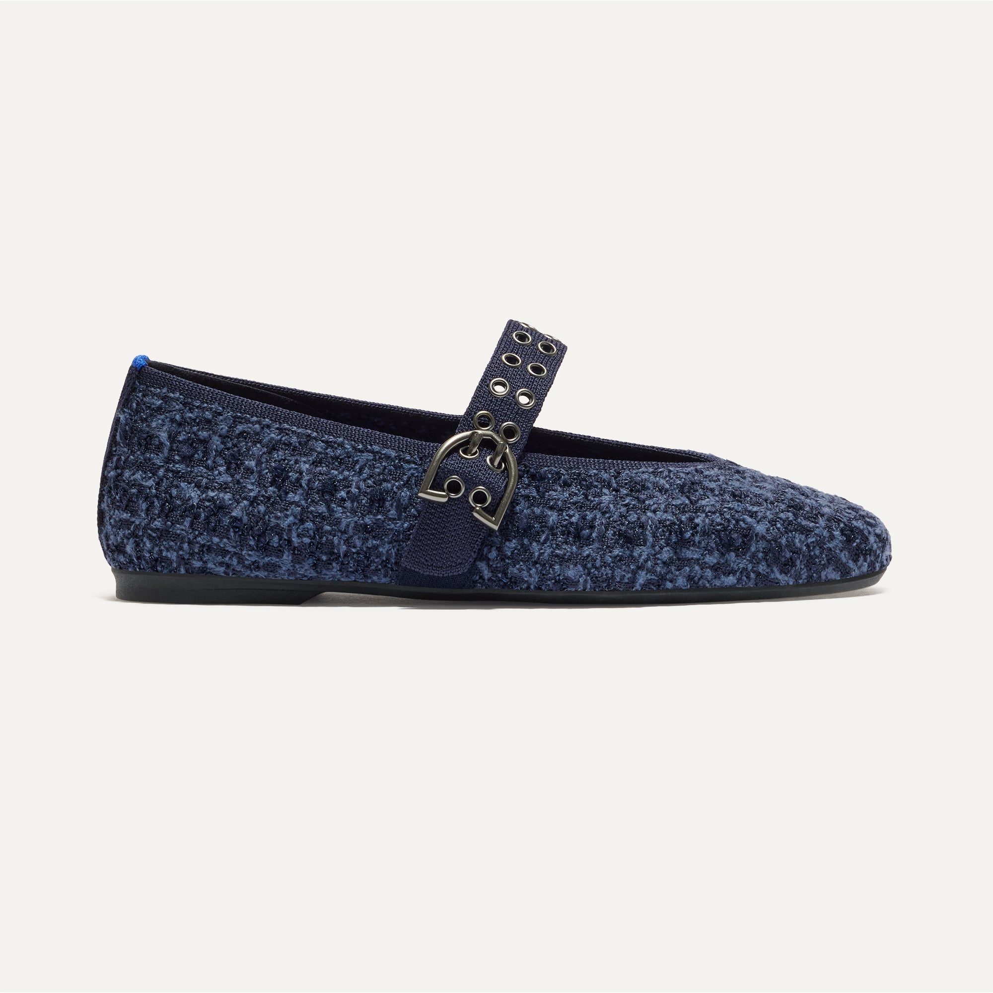 The Max Buckle Mary Jane - Blue Tweed - Image 5