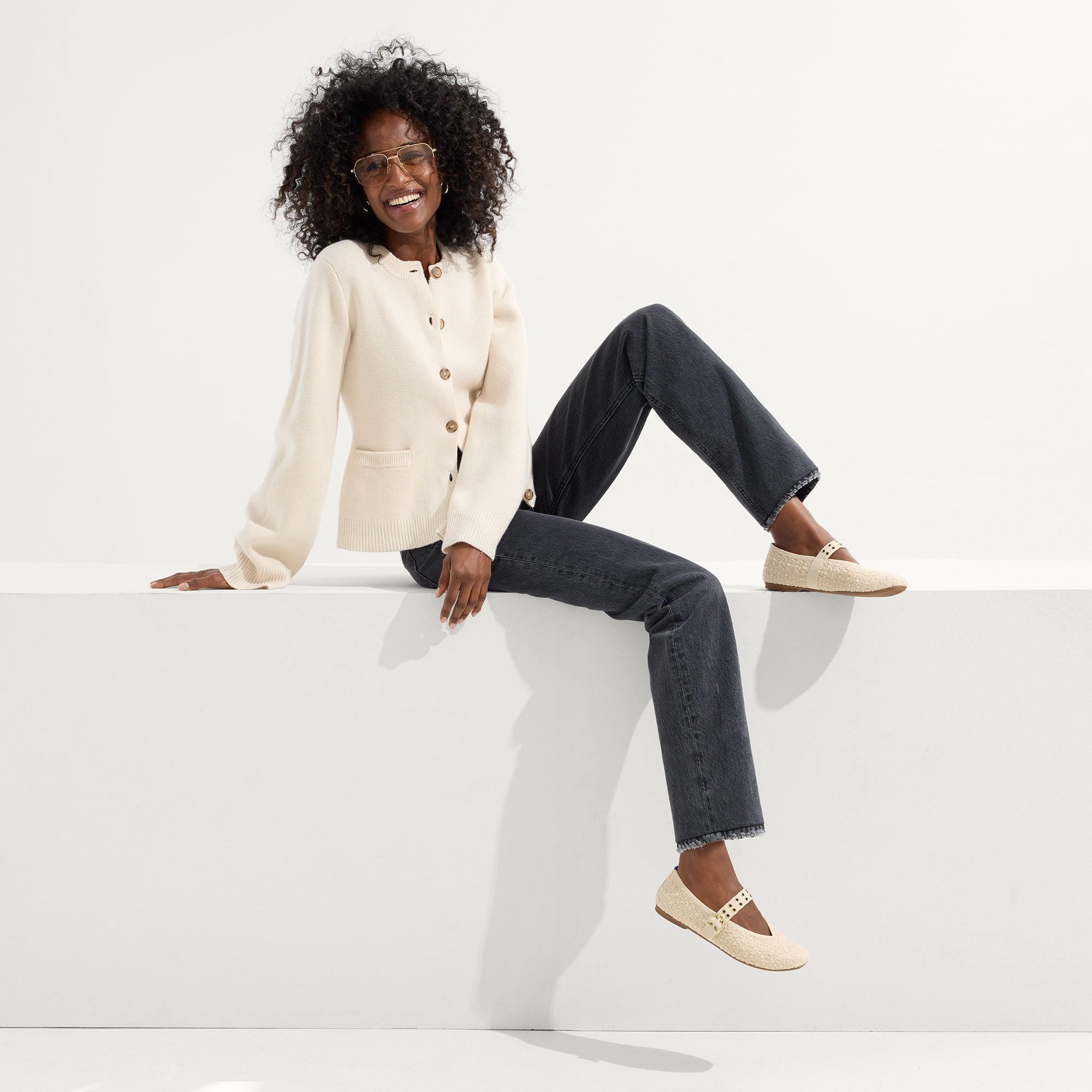 The Max Buckle Mary Jane - Pearl Bouclé - Image 4