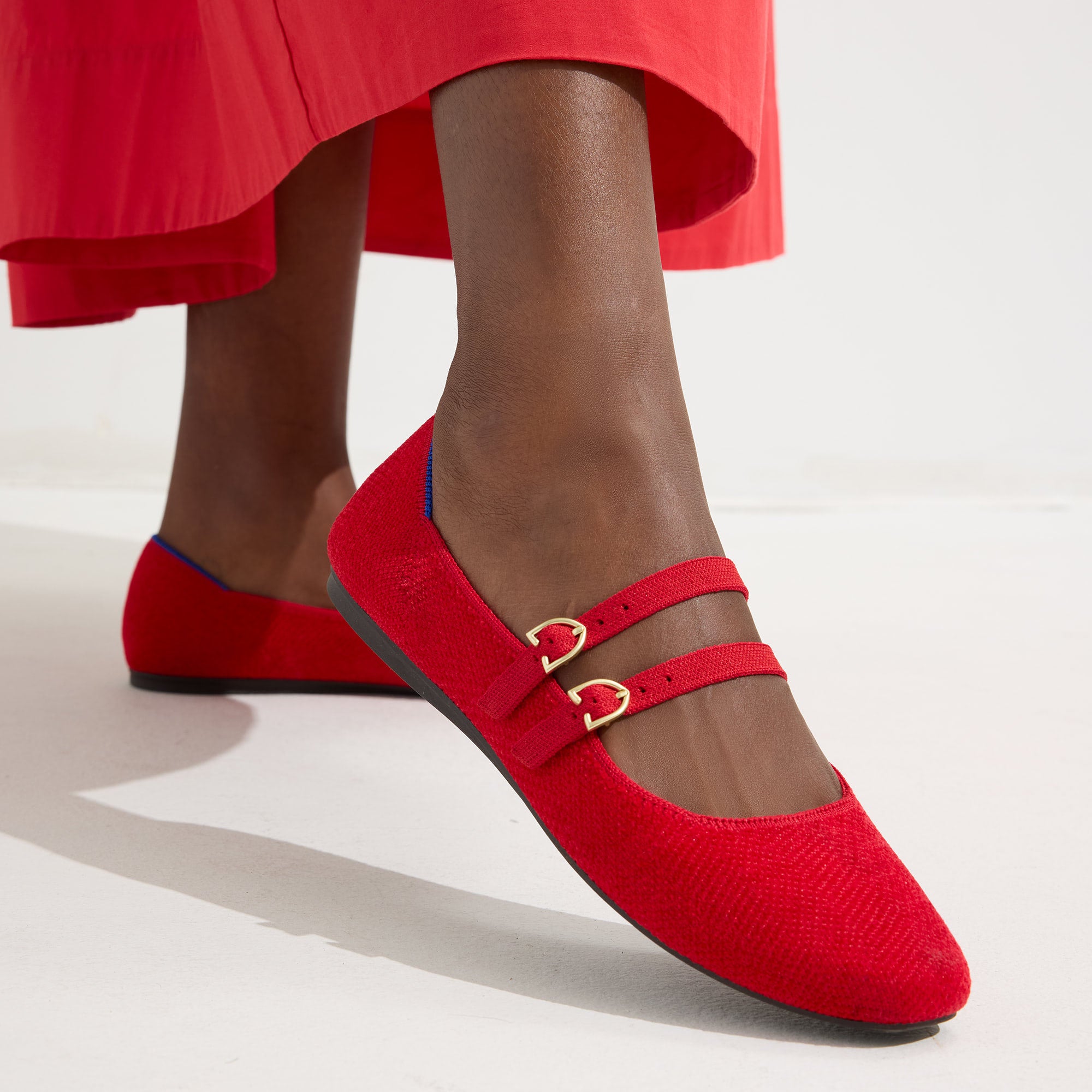 The ReVelvet™ Double Buckle Mary Jane - ReVelvet™ Red Crisp - Image 3