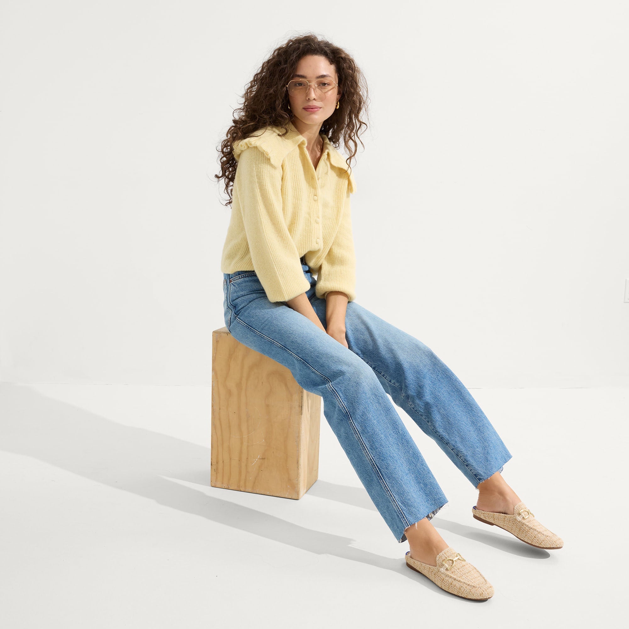 The Cozy Bit Loafer Mule - Moonlit Tweed - Image 4