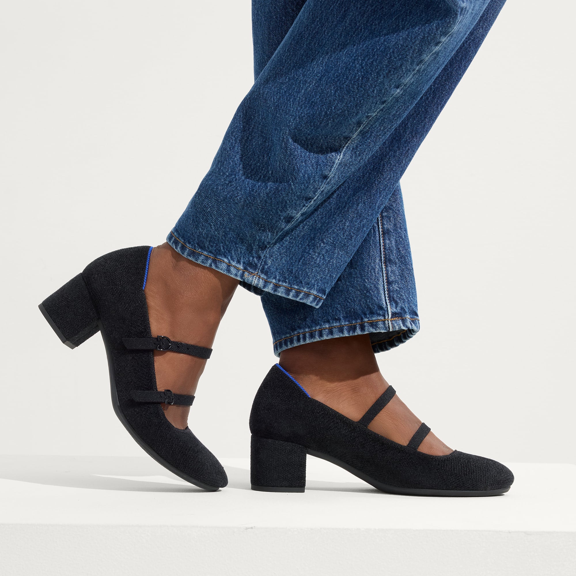 The ReVelvet™ Double Buckle Mary Jane Heel - ReVelvet™ Black - Image 2