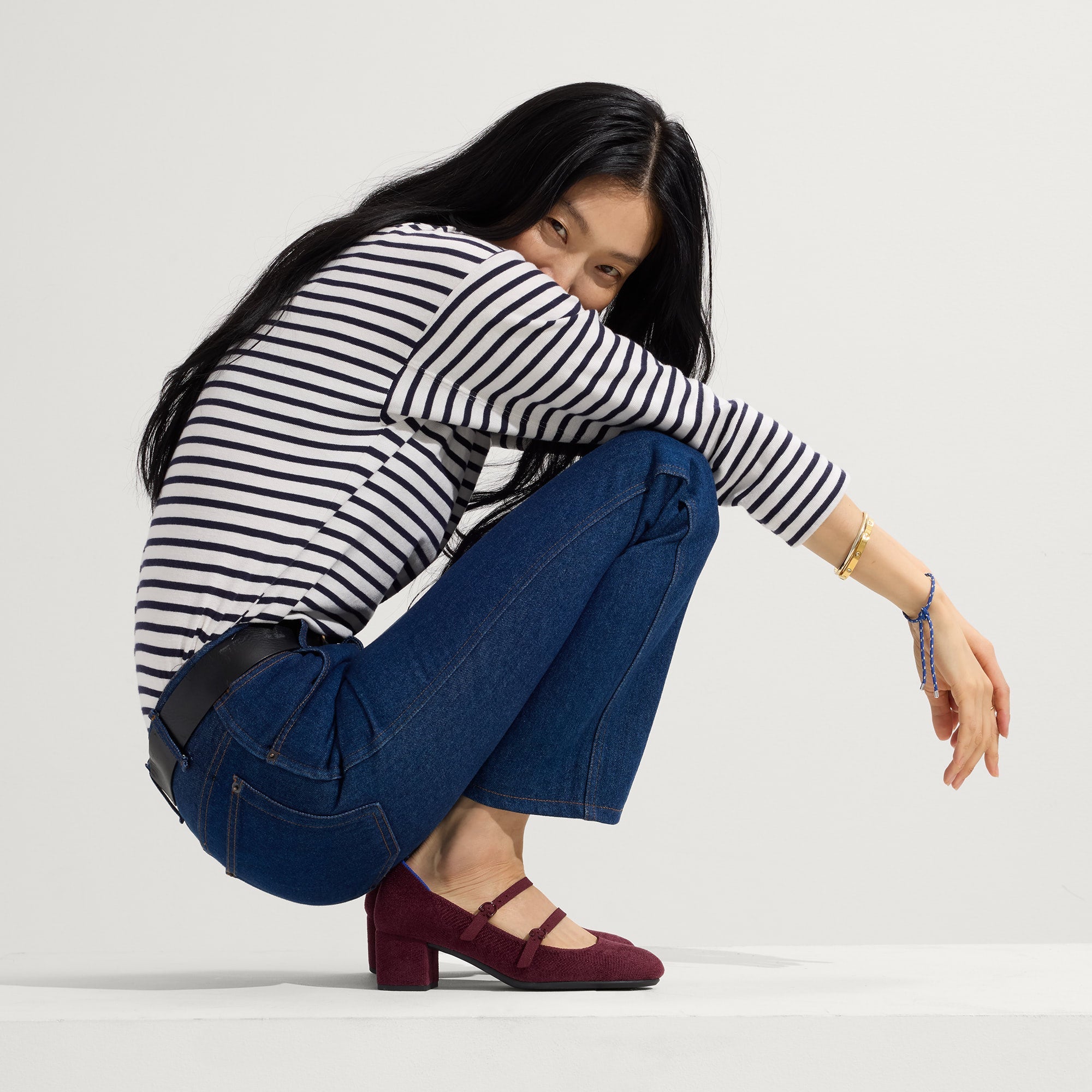 The ReVelvet™ Double Buckle Mary Jane Heel - ReVelvet™ Syrah - Image 3