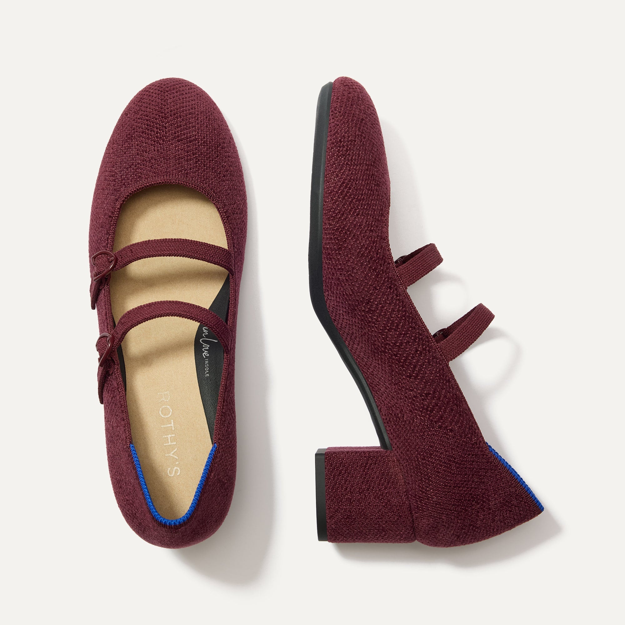 The ReVelvet™ Double Buckle Mary Jane Heel - ReVelvet™ Syrah